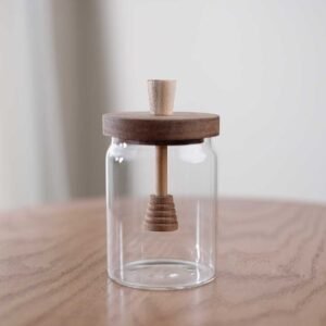 Large Honey jar with custom spoon