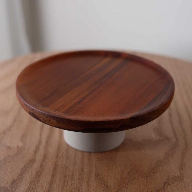 Natural wood stand with ceramic - Image 2