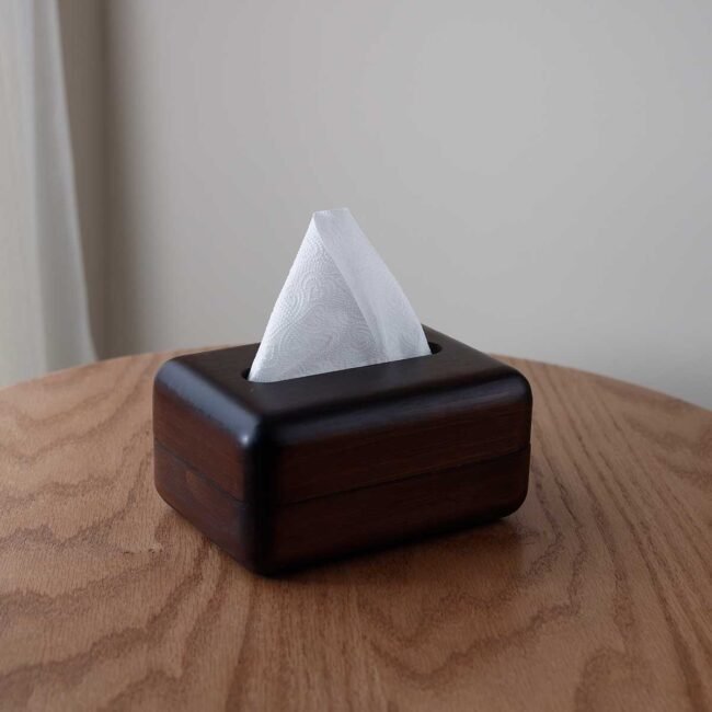 Wooden tissue box