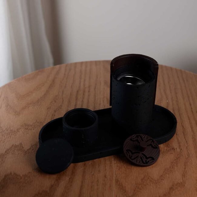 ⁦3 Piece Charcoal Incense Burner with Base and Incense Holder⁩ - الصورة ⁦2⁩