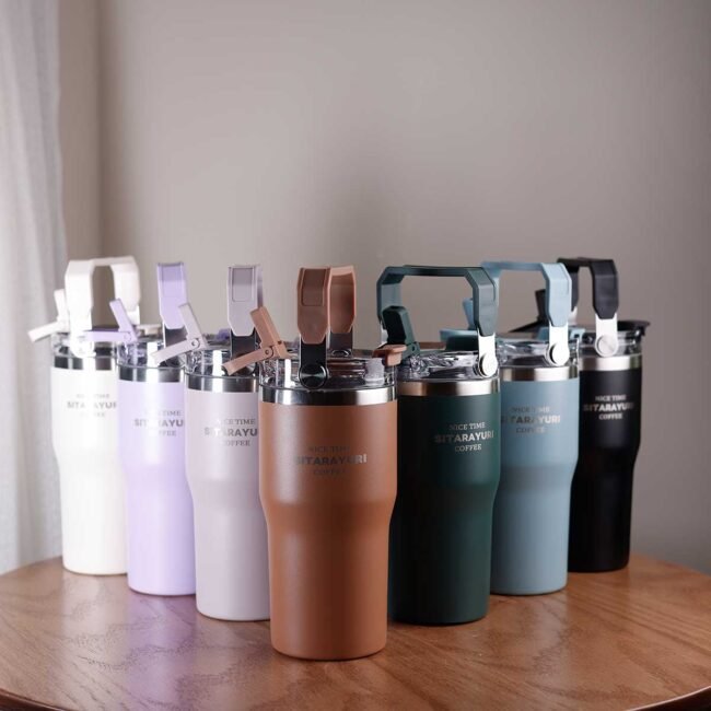 Thermal mug with top handle