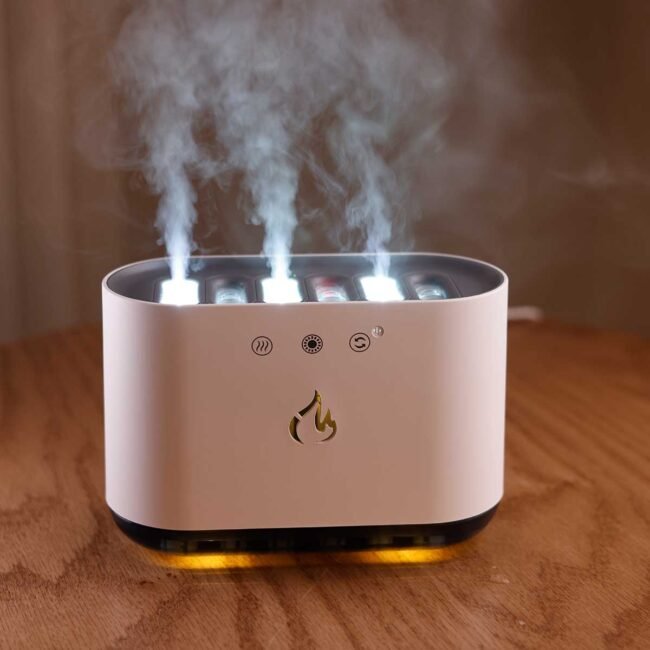 White Rectangular Electronic Vaporizer with Top Steam