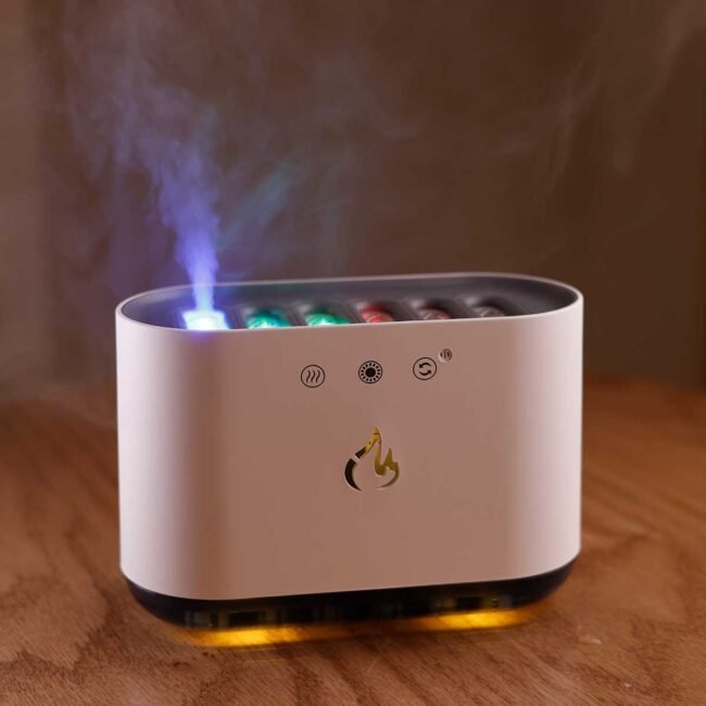 White Rectangular Electronic Vaporizer with Top Steam - Image 2
