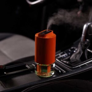 Orange Electronic incense burner with lighting