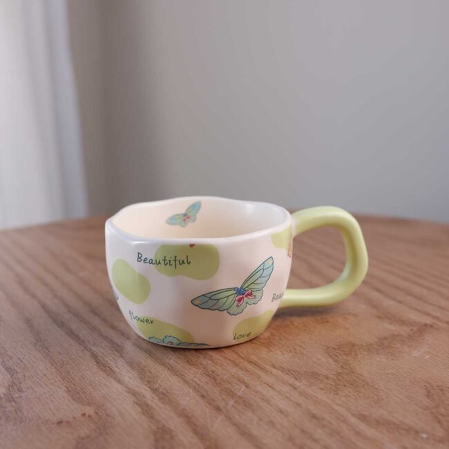 Porcelain Butterfly Mug - Image 3