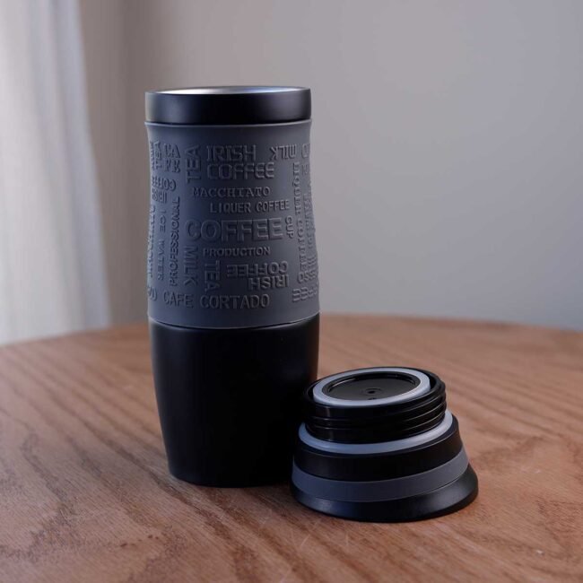 Leather design thermal water bottle