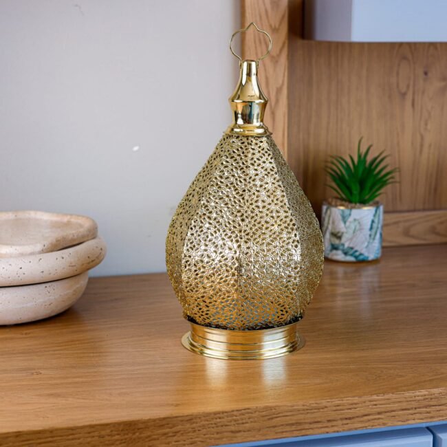 Ramadan lantern gold perforated