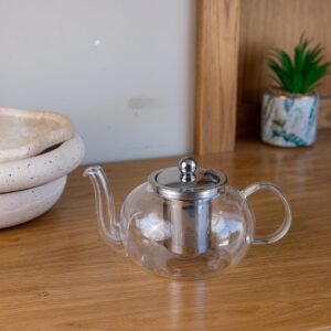 Glass jug and stainless steel lid
