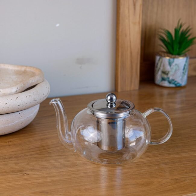 Glass jug and stainless steel lid