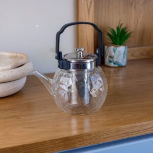 Decorated glass jug