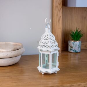 Ramadan Lantern with Metal Pattern and Diamond Base