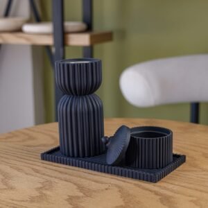 3 Piece Charcoal Incense Burner with Base and Incense Holder