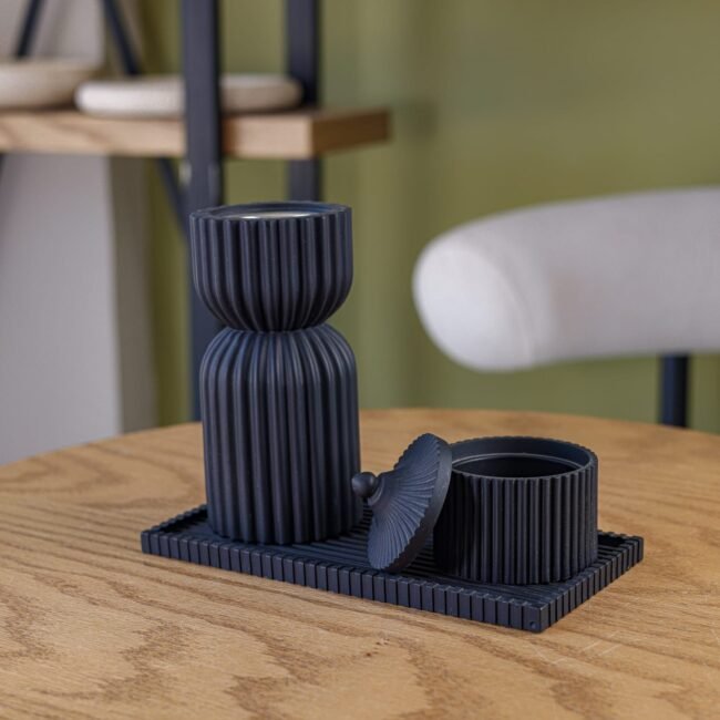 3 Piece Charcoal Incense Burner with Base and Incense Holder