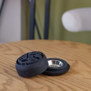 Black Rounded Ceramic Incense Burner