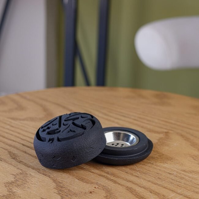 Black Rounded Ceramic Incense Burner