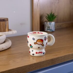 Ceramic Cup with A Girl Drawn