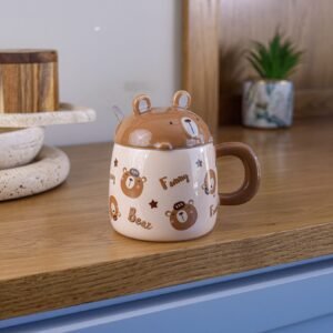 Teddy bear porcelain mug