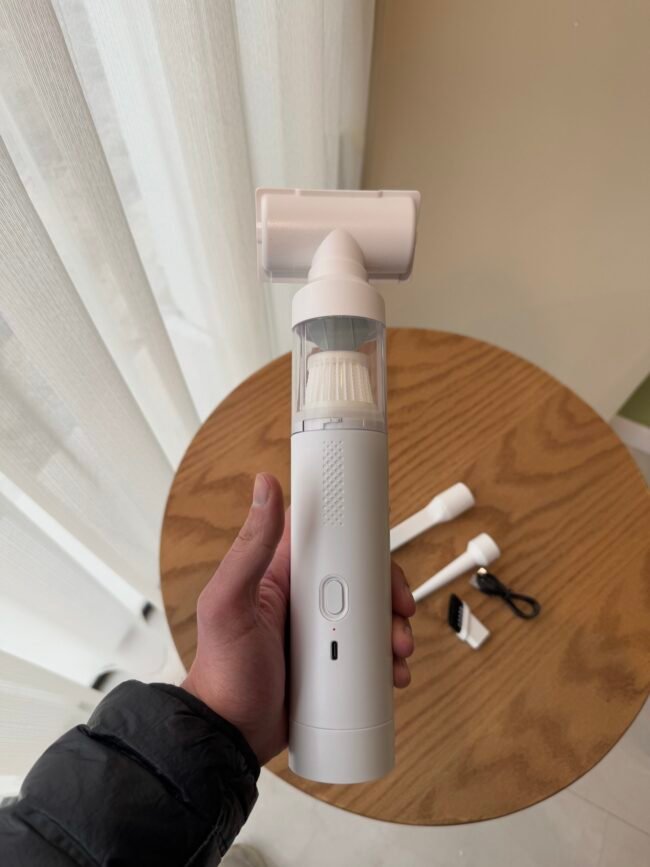 Portable rechargeable vacuum cleaner for car and home use