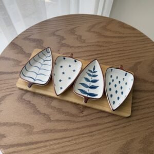 Elegant serving plate set with modern design