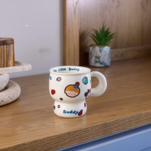 Ceramic Cup with A boy Drawn