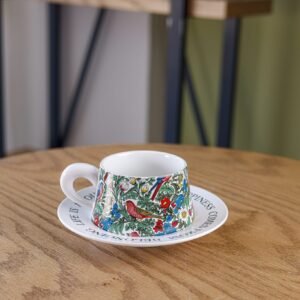 Decorated porcelain cup