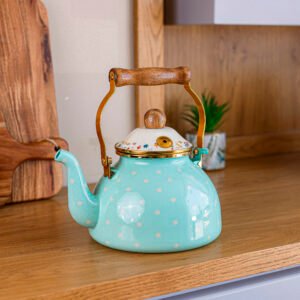 Classic Metal Teapot with Wooden Handle