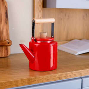 Classic Metal Teapot with Wooden Handle