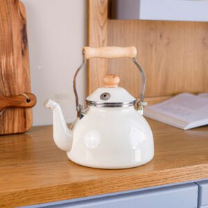 Classic Metal Teapot with Wooden Handle
