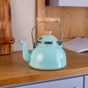 Classic Metal Teapot with Wooden Handle