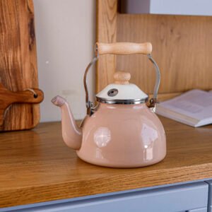 Classic Metal Teapot with Wooden Handle