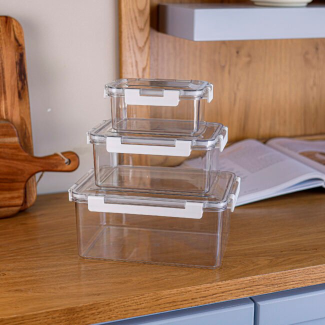 ⁦Tupperware three-piece set⁩ - الصورة ⁦2⁩