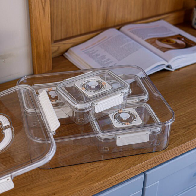 ⁦Airtight food storage container with divided date display dial⁩ - الصورة ⁦2⁩