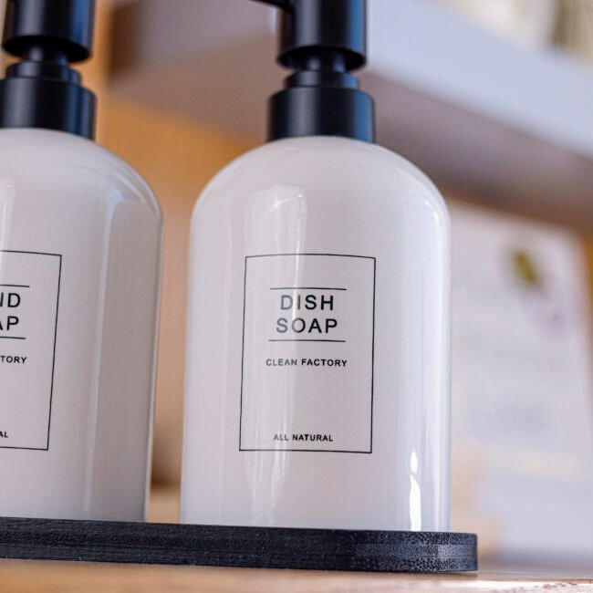 Hand Soap & Dish Soap Dispenser Set with Elegant Tray - Image 2