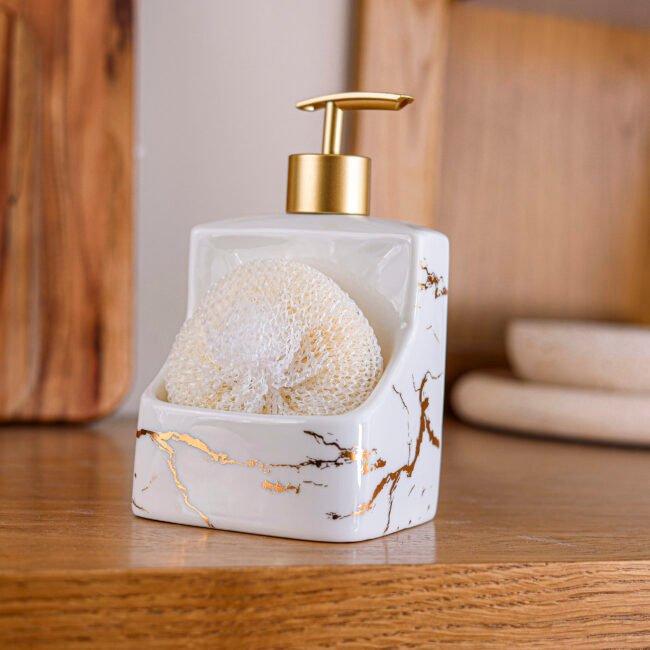 ⁦Classic Soap Dispenser with Sponge Holder⁩ - الصورة ⁦2⁩
