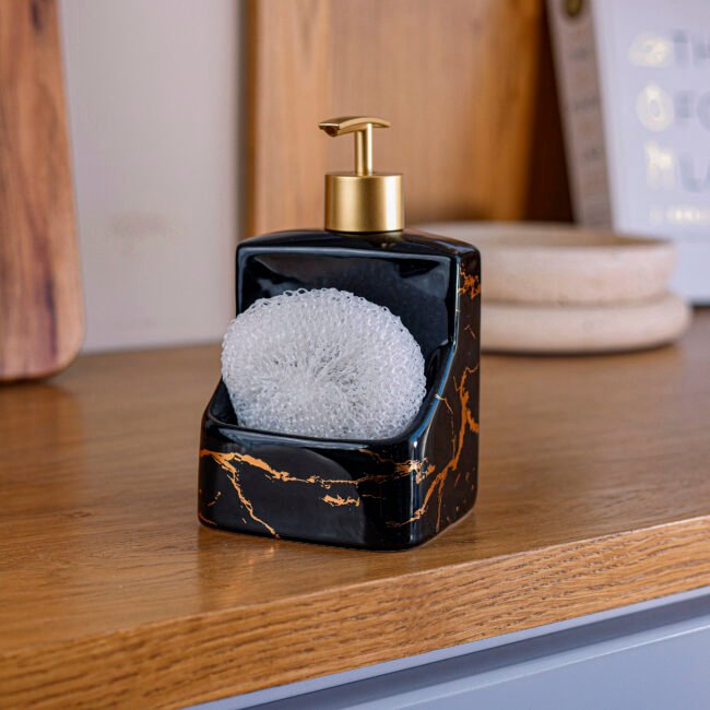 ⁦Classic Soap Dispenser with Sponge Holder⁩ - الصورة ⁦3⁩