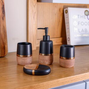 Modern 4-Piece Bathroom Accessories Set