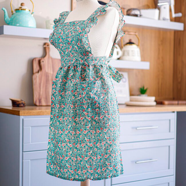Women's Floral Kitchen Apron - Image 2