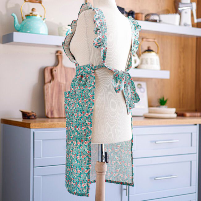 Women's Floral Kitchen Apron - Image 3