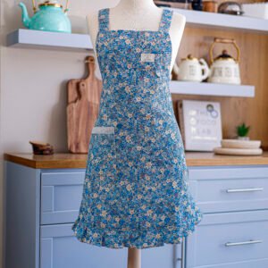 Women's Padded Kitchen Apron with Floral Pattern