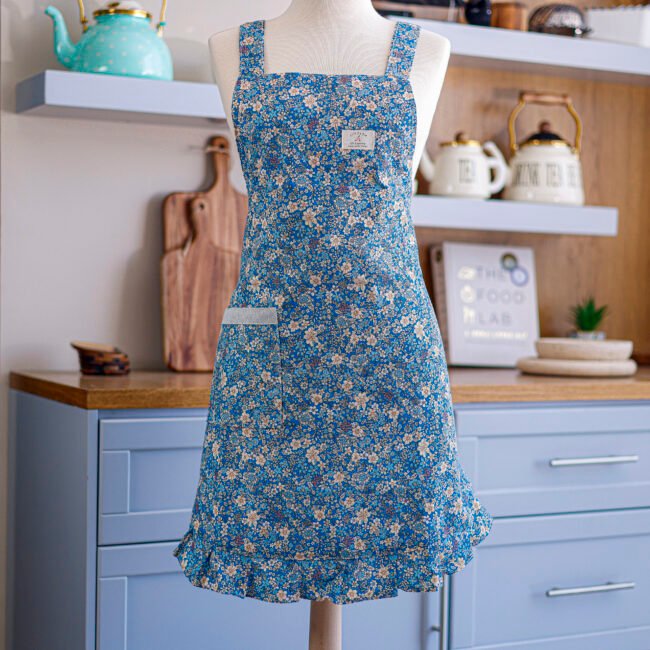 Women's Padded Kitchen Apron with Floral Pattern