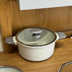 Non-Stick Cooking Pot with Glass Lid –